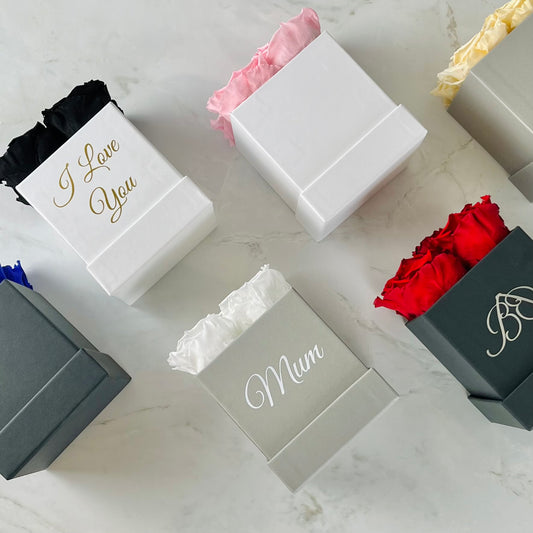 Petite Square Box | Infinity Rose Boxes | One Year Rose