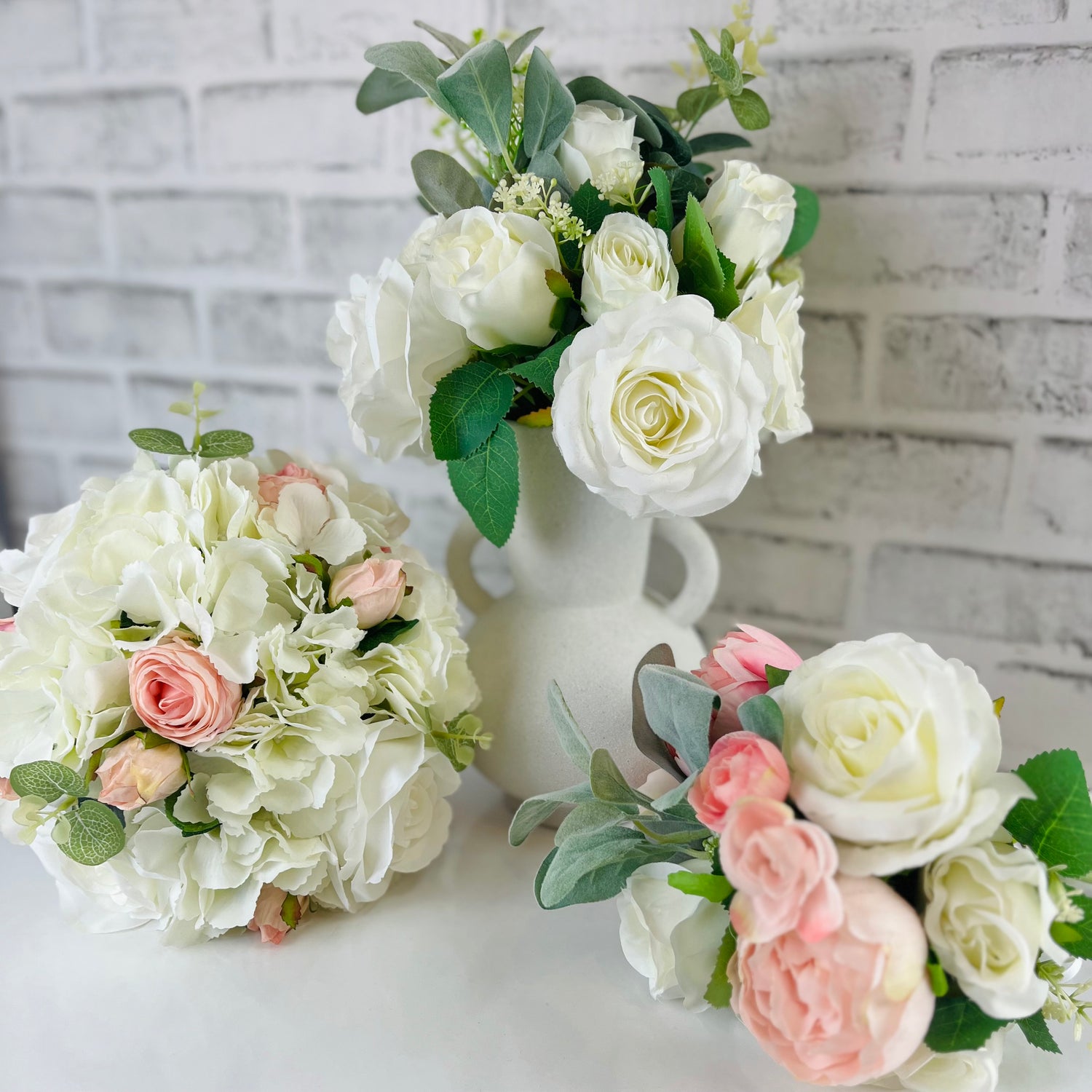 Artificial Flower Arrangement - Silk Flowers Collection - Bridal Party Bouquets