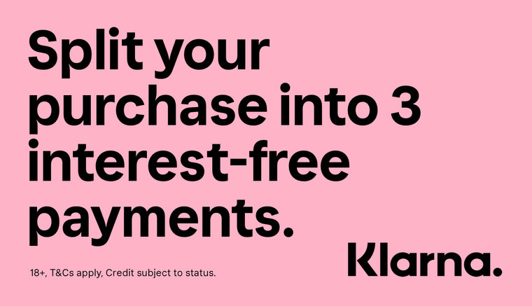 Klarna split purchase banner Infinity roses