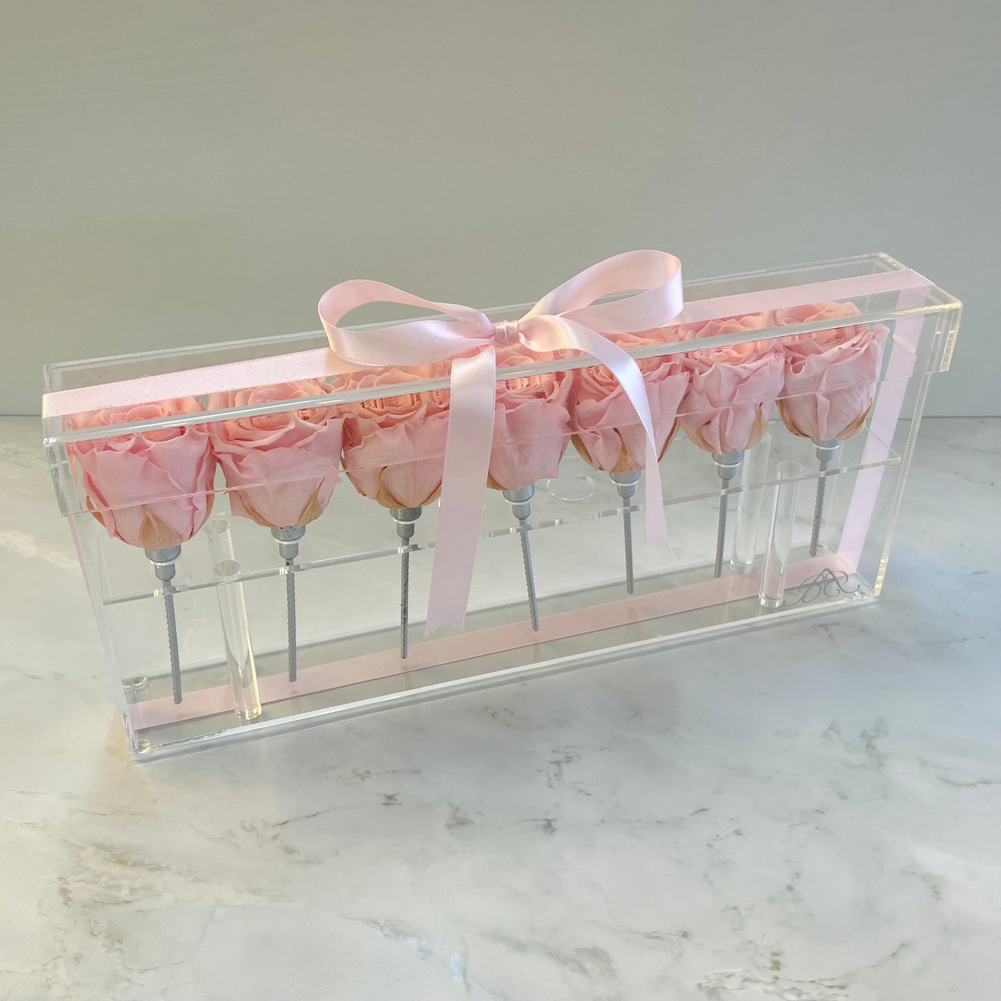 Pink Infinity Rose Centrepiece | Acrylic Rose Box | Bling Blooms