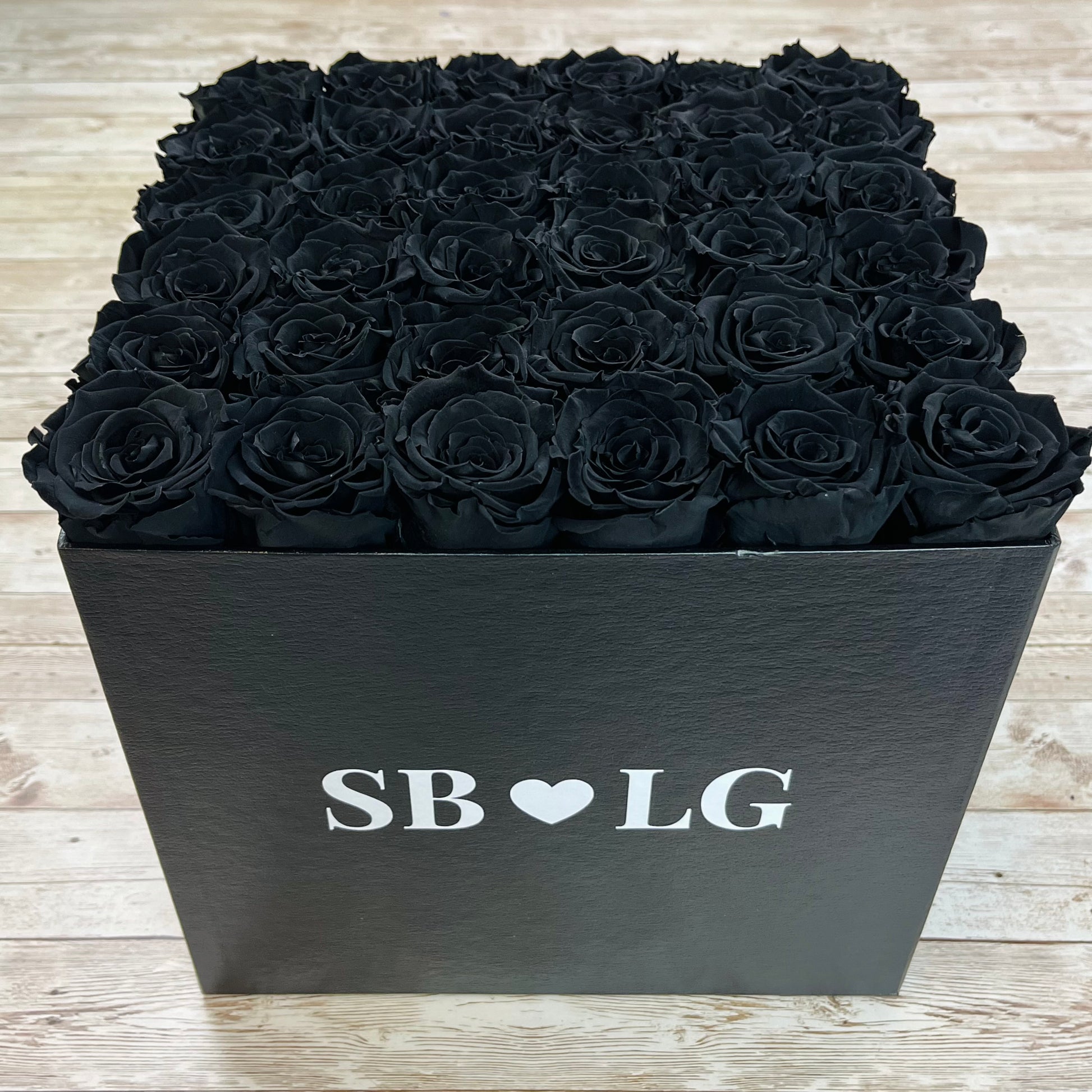 Black Square Bloom Box - Black Infinity Roses - Forever Roses - Eternal Roses - Rose Colours divider-Midnight Black
