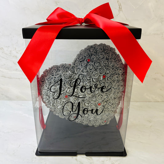 Grey Forever Love Heart - Eternal Gift - Foam Heart divider-Grey Heart
