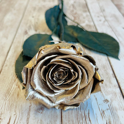 Long Stem Infinity Rose - Gold Single Forever Rose - Personalised Box - Rose Colours divider-Glamorous Gold