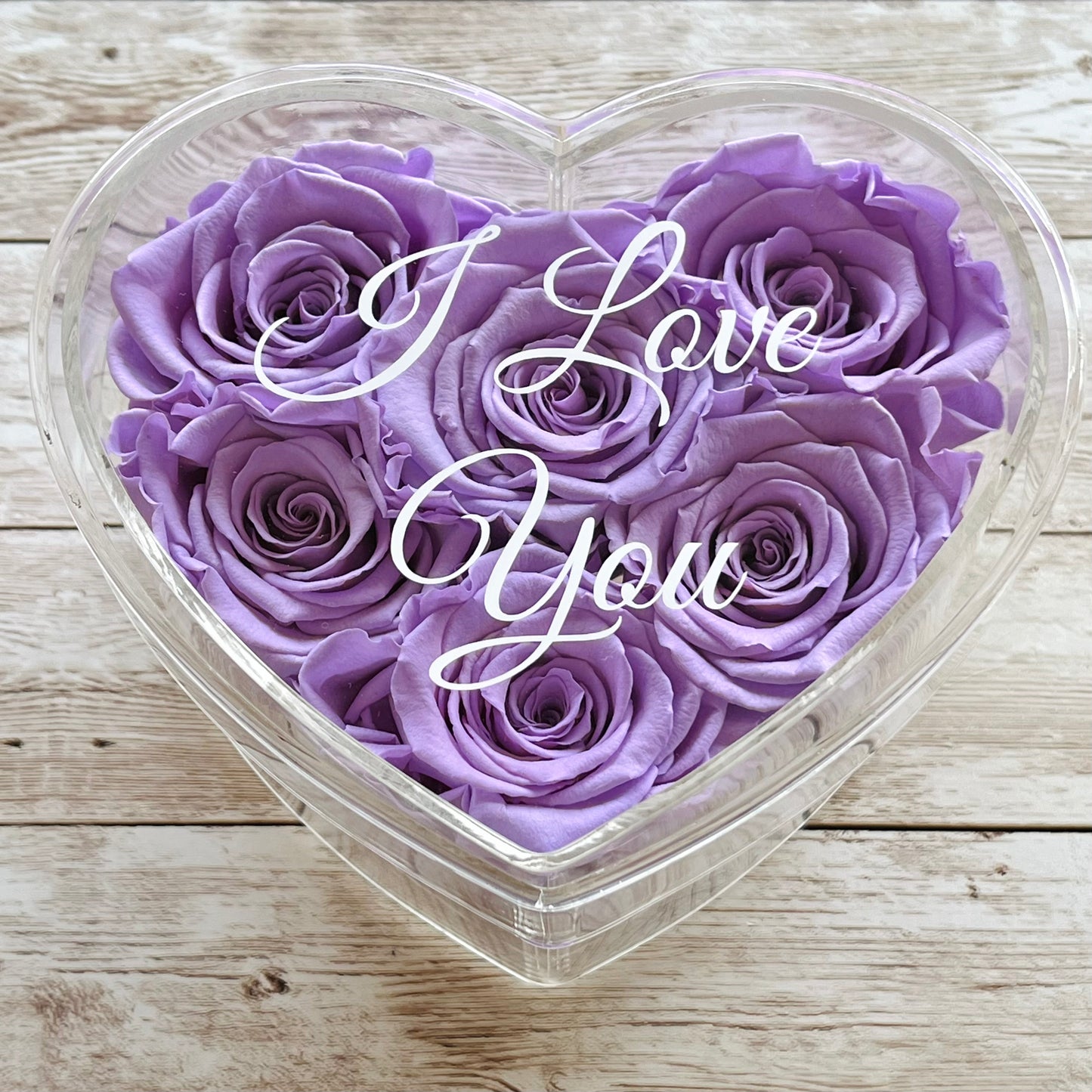 Infinity Rose Small Heart Box - Lavender Eternal Roses - Forever Roses - Rose Colours divider-Lavender Haze