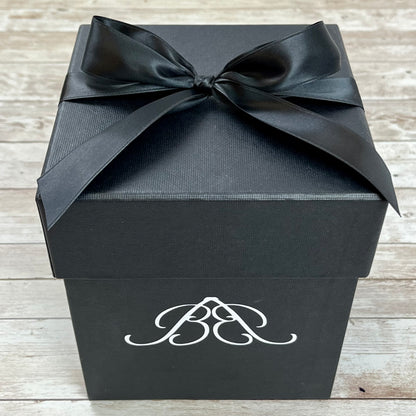 Square Black Infinity Rose Box