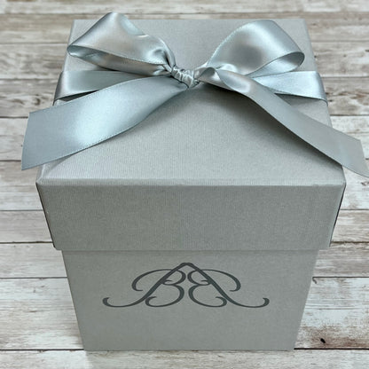 Grey Square Infinity Rose Box - Eternal Roses - Forever Roses - Square Box of Roses
