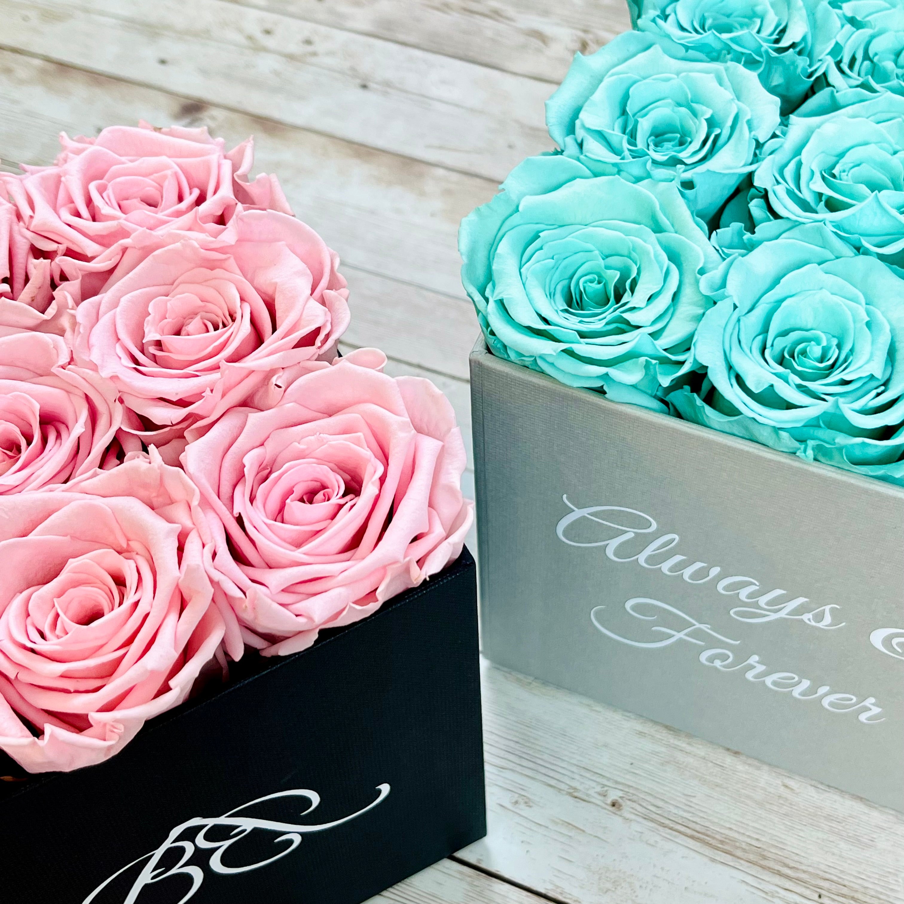 Square Infinity Rose Boxes - Personalised One Year Roses