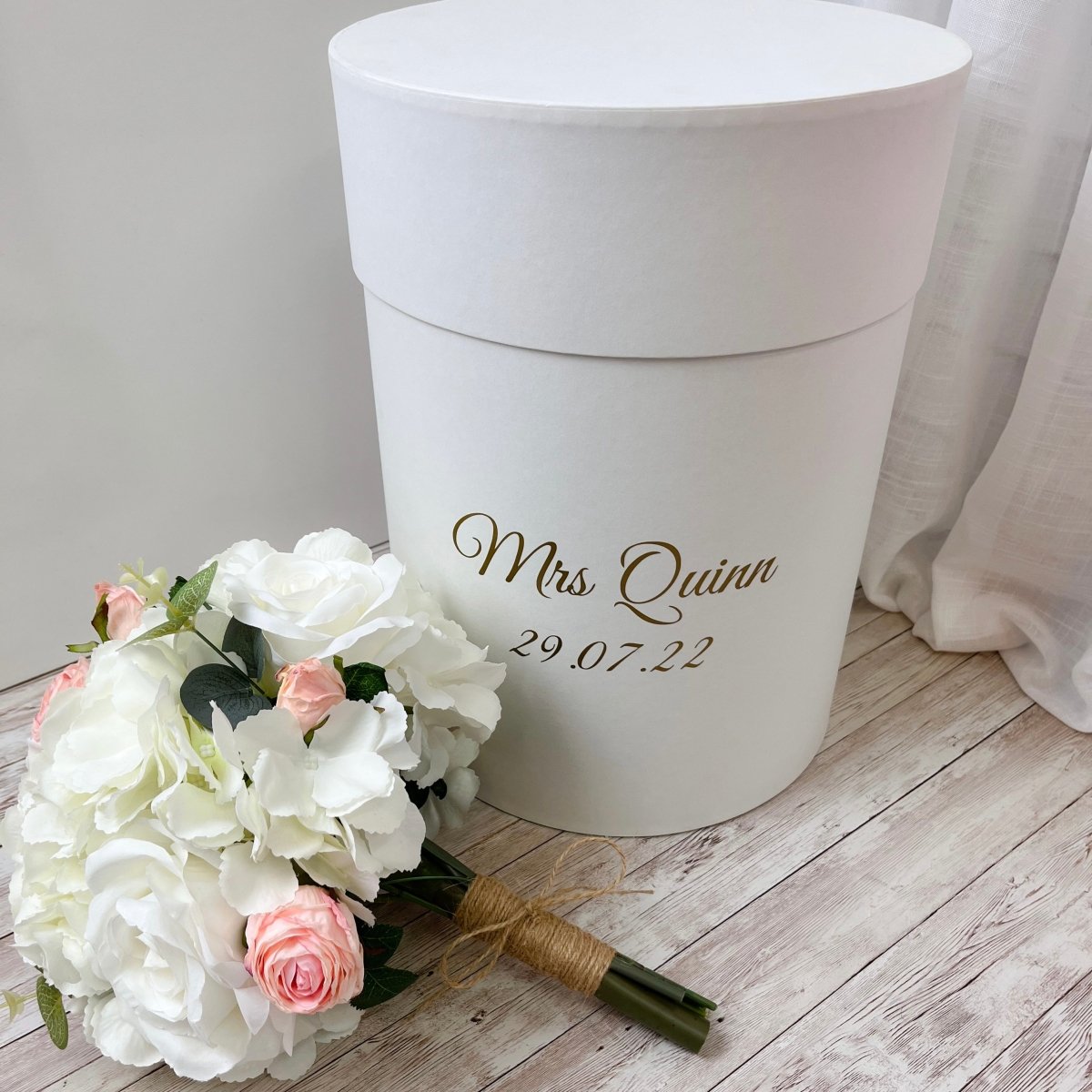 Wedding Keepsake Box - Personalised Keepsake Box - Artificial Wedding Bouquets