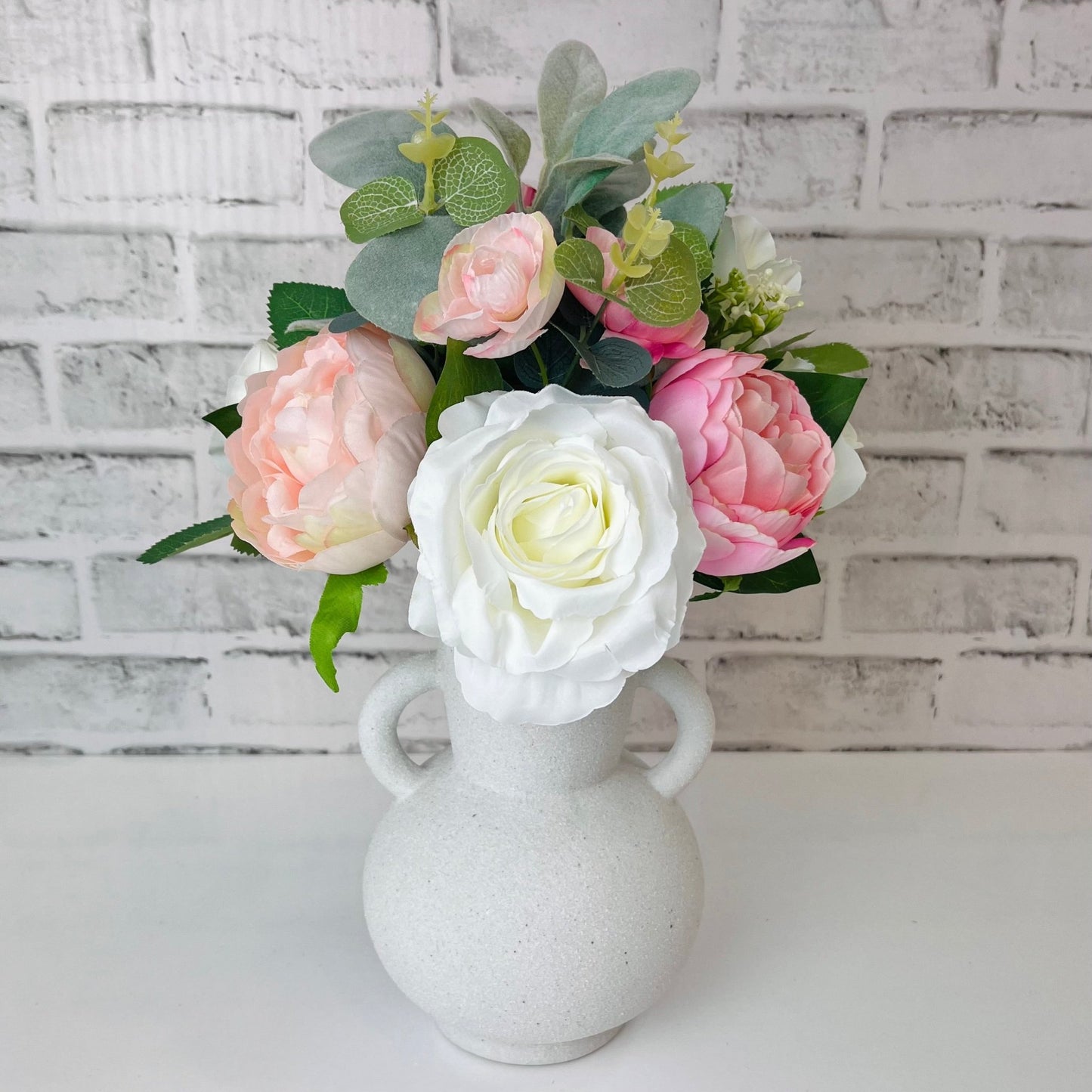 Artificial Peony & Rose Bouquet - Classic Size - Silk Flowers divider-Classic
