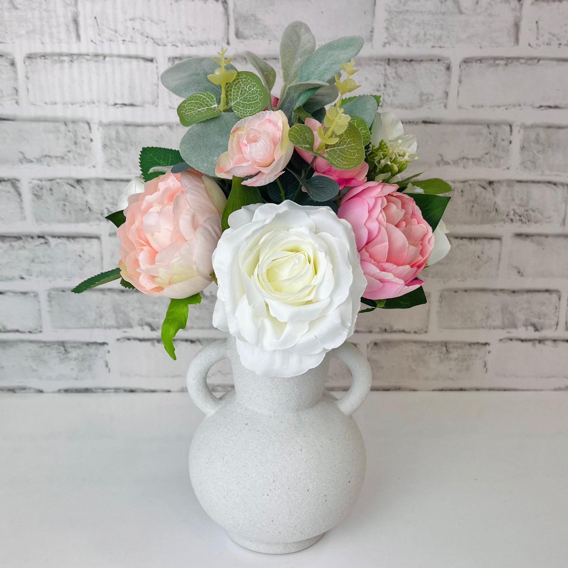 Artificial Peony & Rose Bouquet - Classic Size - Silk Flowers divider-Classic