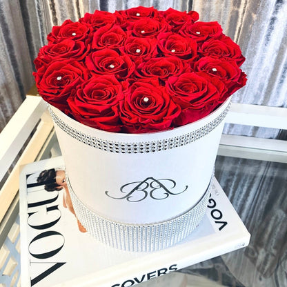 Infinity Rose Box - Enchanting Large Rose Box - Red Infinity Roses - One Year Roses - Rose Colours divider-Ruby Red