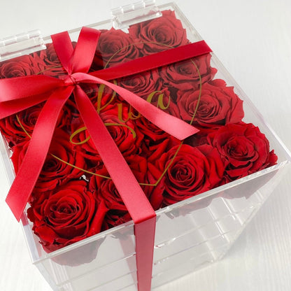 Infinity Rose Makeup Organiser - Red Infinity Roses - One Year Roses - Makeup Organiser - Rose Colours divider-Ruby Red