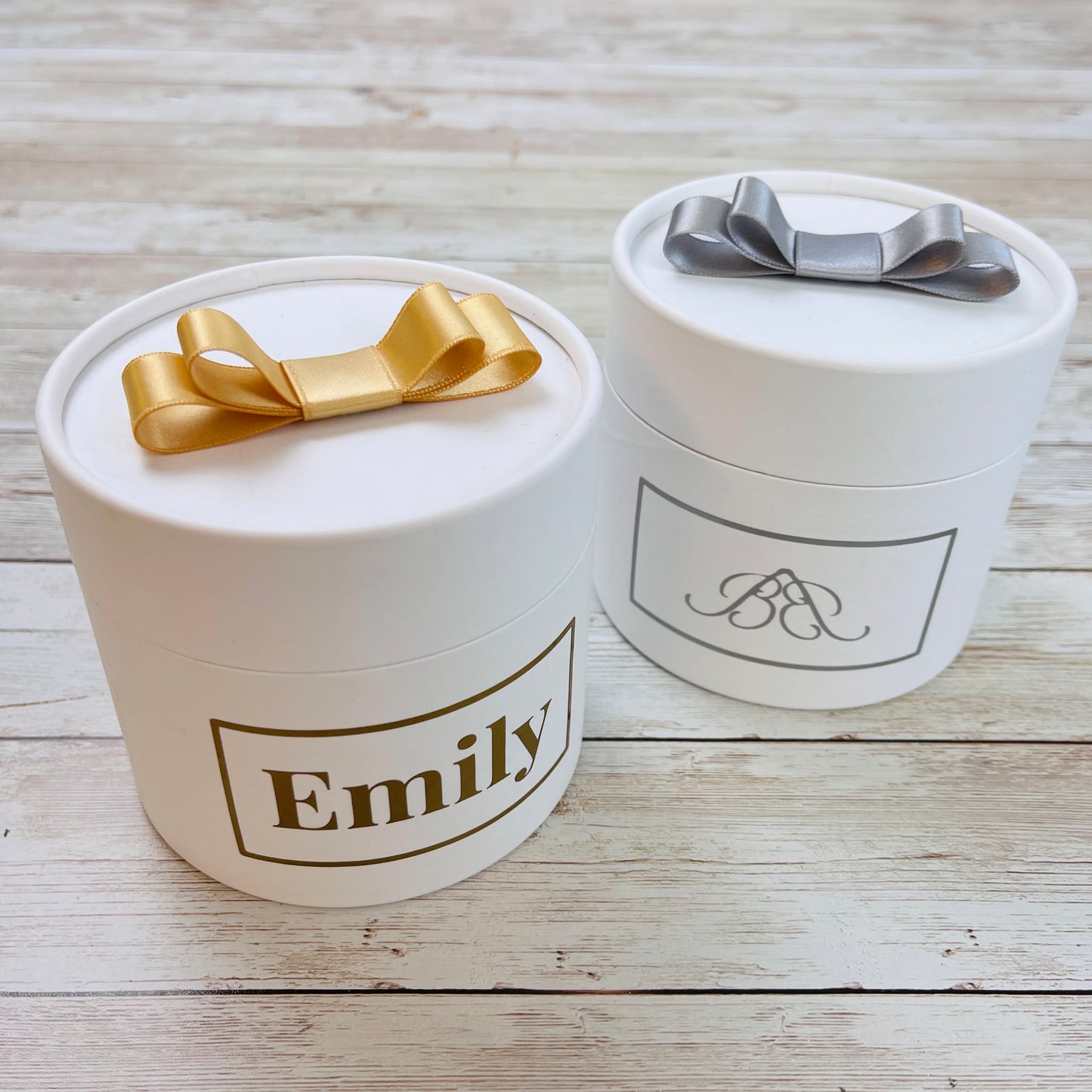 Personalised Mini Rose Hatbox - Single Infinity Rose - One Year Roses 