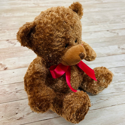 Teddy Bear - Red Bow Side Profile