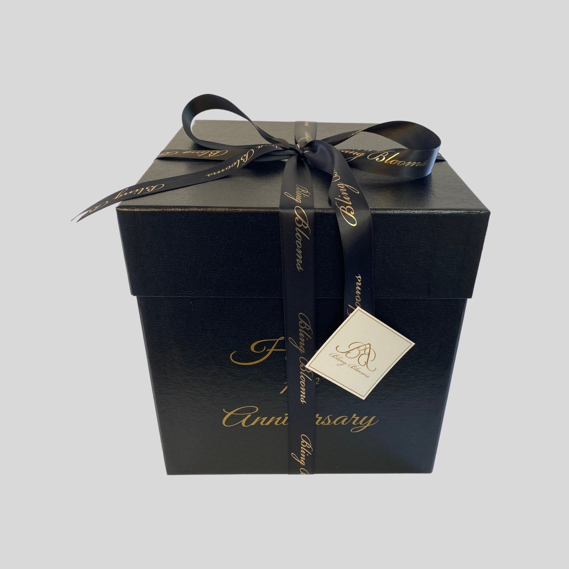 Infinity Rose Bloom Box Endless Love - One Year Roses - Black Infinity Roses - Red Eternal Roses - Square Rose Box