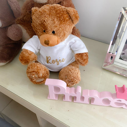 Bling Blooms | Infinity Roses | Soft cuddly teddy bear with personalised t-shirt