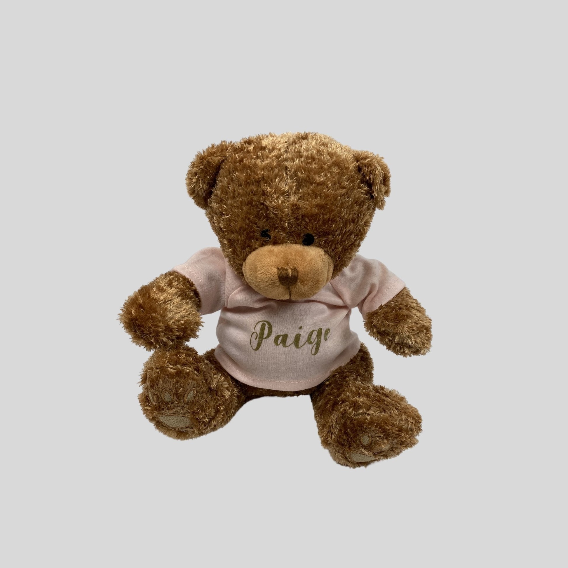 Cuddly Soft Bear - Teddy Bear - Baby Gift - Pink Personalised T- Shirt