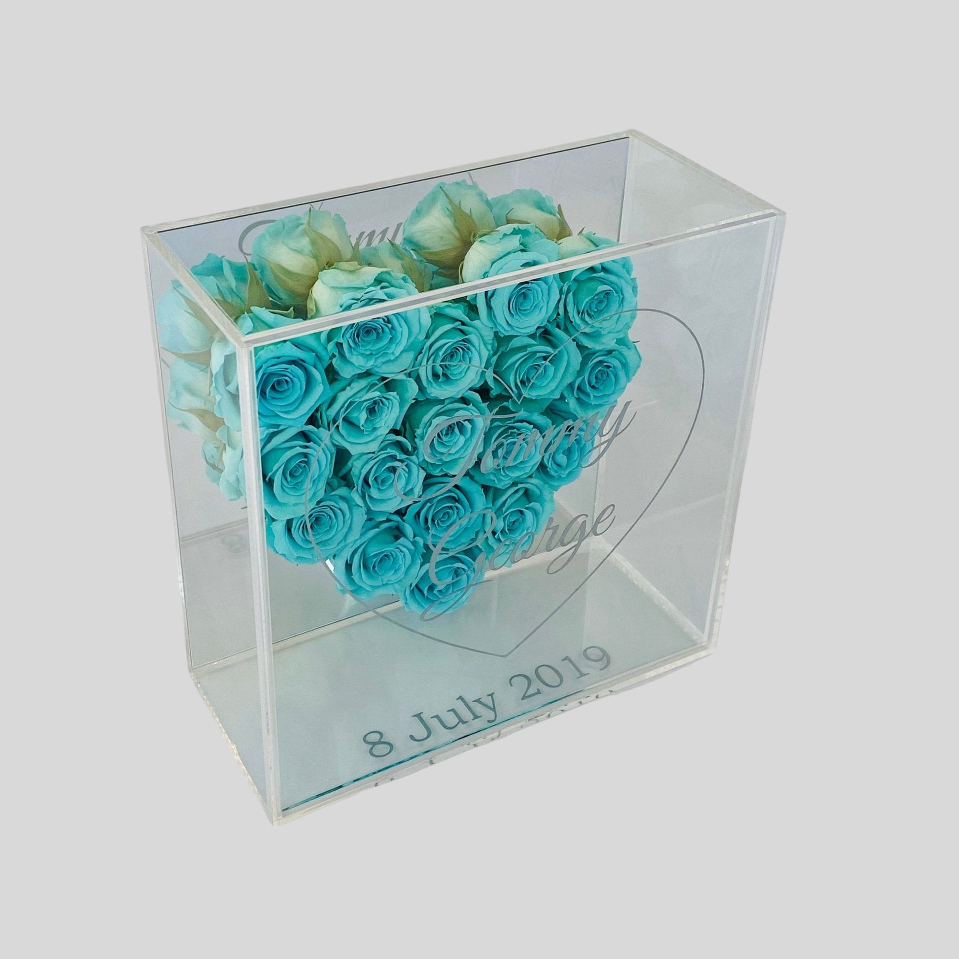 Full Heart addition to Love Blooms - Tiffany Infinity Roses - One Year Roses - Heart Shaped Box