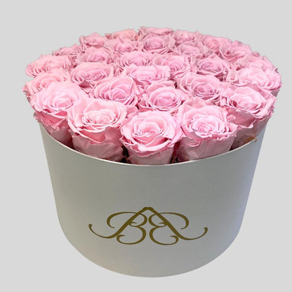 Extra Large Round Infinity Rose Box - Pink Infinity Roses - Forever Roses - Box of Roses - Rose Colours divider-Petal Pink