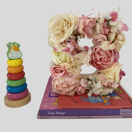 Letter Blooms - Silk Flowers - Faux Flowers - Baby Gift - Letter B